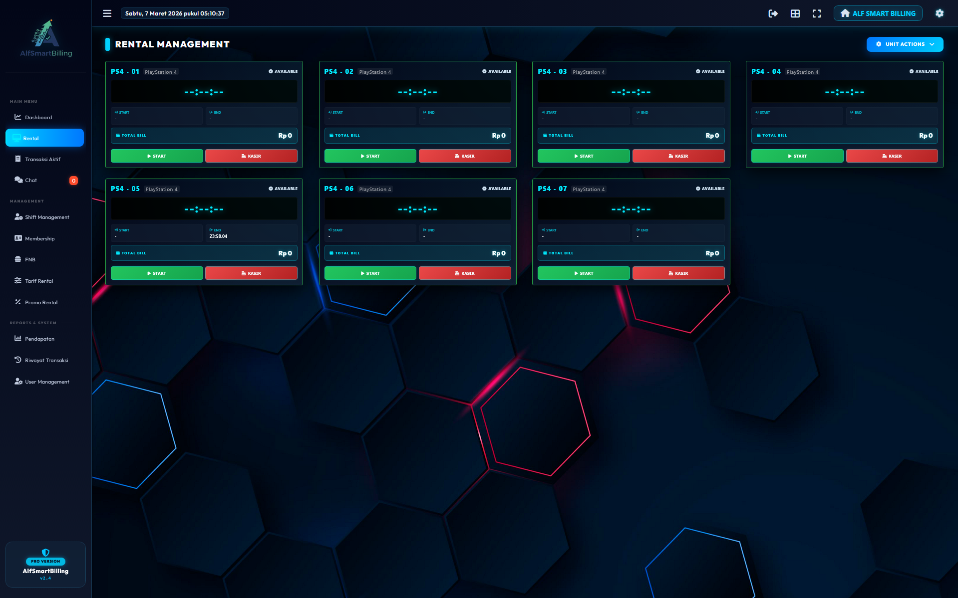 AlfSmartBilling Dashboard